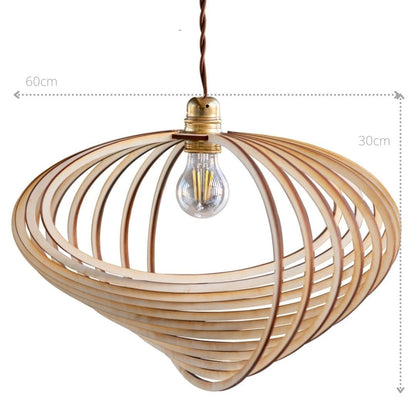 Lámpara de techo de diseño NATURAL PEARL - 60x45x30 cm - Lámpara de Madera Sostenible - NATULAMPS - Lámpara de madera sostenible