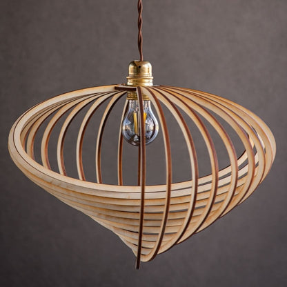 Lámpara de techo de diseño NATURAL PEARL - 60x45x30 cm - Lámpara de Madera Sostenible - NATULAMPS - Lámpara de madera sostenible